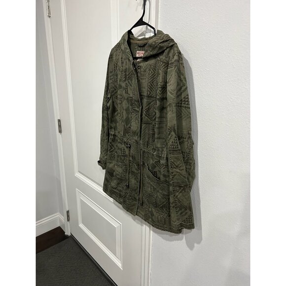 Mossimo Supply Co. Geometric Hooded Utility Jacket Sz XL Snap Zip Front Outdoor - Picture 3 of 10